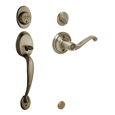 F60 includes grip and mechanical deadbolt for complete Front Entry Set; F285 is designed to pair with a Schlage Electronic Deadbolt for complete Front Entry Set; Read more. . Schlage front entry handle set